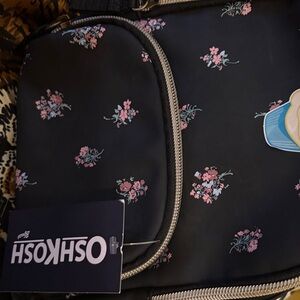 OshKosh Black Floral Backpack